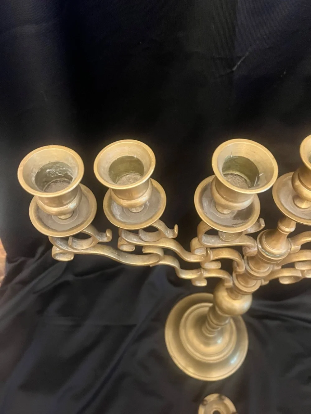 Grand 19th Century Brass Chanukah Menorah